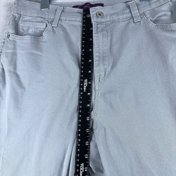 Gloria Vanderbilt Amanda Straight Leg Jeans High Rise Womens Grey 12 Average - Picture 8 of 12